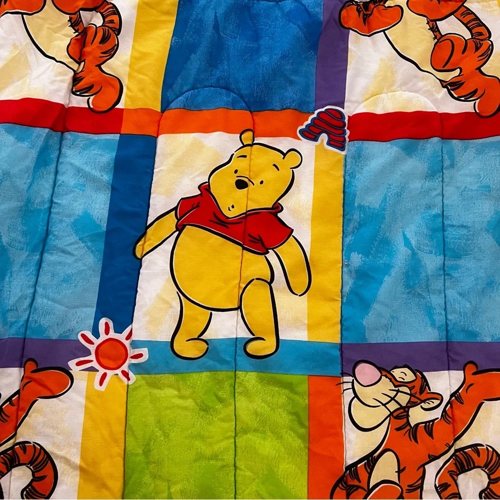 Vintage 90s Disney Winnie The Pooh Tigger Twin Comforter Reversible Bright